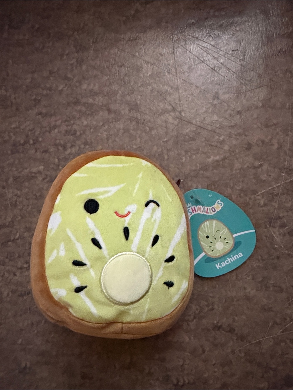 Squishmallows Kachina Kiwi Plush - Lime Green and Brown